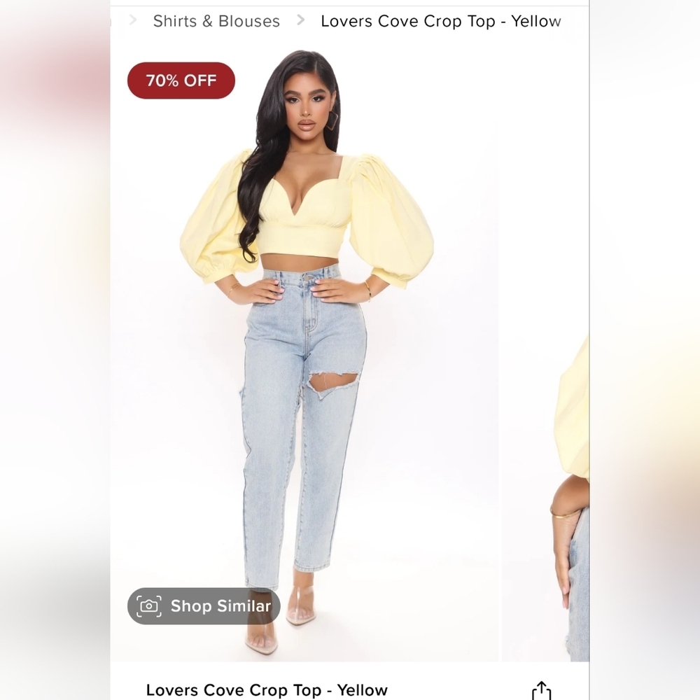 19. Lovers Cove Crop Top Yellow